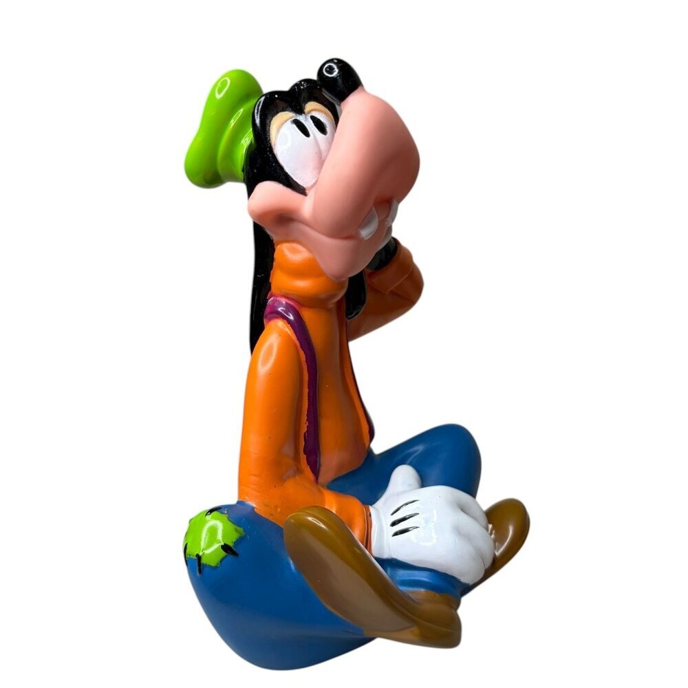 Disney Goofy Sitting PVC Figure Collectible Toy FAC-023193-19070 Orange Sweater